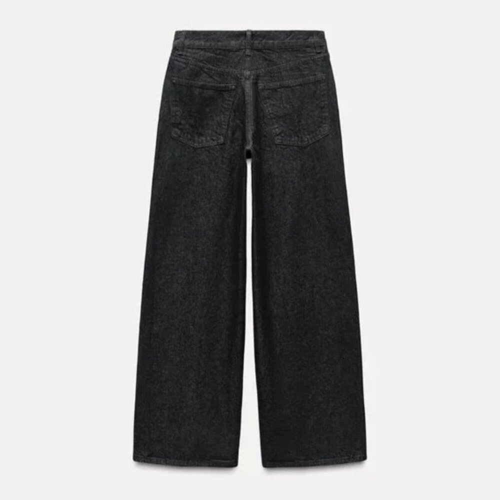 NEW ZARA Mid-Waist Loose-Fit Baggy Wide leg Jean 8 - Picture 5 of 15